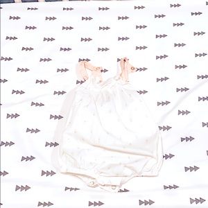 Tahari baby white eyelet bubble romper